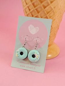 Donitsi-korvakorut, mintunvihreä