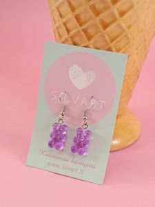 Nallekarkki-korvakorut