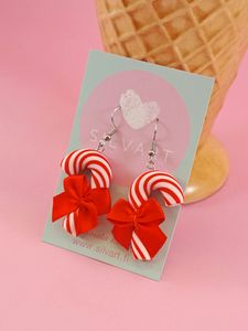 Karkkitanko-korvakorut, punainen